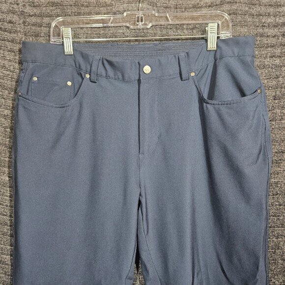 Men's Golf Pants 36x32 Navy 5-Pocket Performance Flat Front Greg Norman - Picture 2 of 10